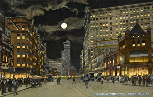 <b class=qtipBold><figcaption>Broadway, New York</figcaption></b><br>Broadway, known as the Great White Way, New York City, America<br><em>© Mary Evans/Pharcide</em> Broadway, New York