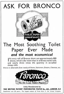 Adverts Collection: bronco, toilet, paper, advertisement