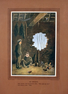 Bruce Bairnsfather cartoon, So Obvious Bruce Bairnsfather cartoon, So Obvious