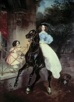 Upright Collection: BRYULLOV, Karl. The Horsewoman