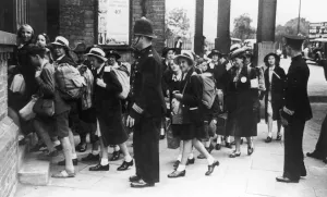 EVACUEES AT CATFORD Print: Summer 1940, London