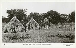 Building Huts - Rumbek, Bahr-el-Ghazal, Sudan