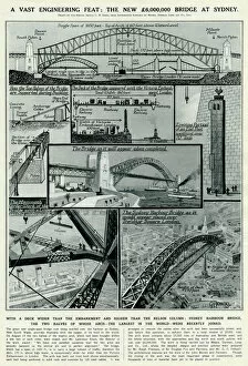 Australia Gallery: Building of Sydney Harbour Bridge by G. H. Davis