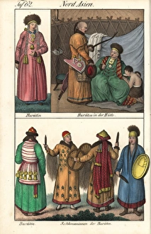 Reindeer Gallery: Burat people of Siberia: woman, hunter, noble and shaman