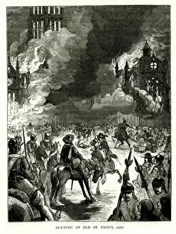 Burning of Old St. Pauls Cathedral, 1666