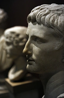 Bust of Emperor Augustus (63 BC-14 AD). Marble Bust of Emperor Augustus (63 BC-14 AD). Marble