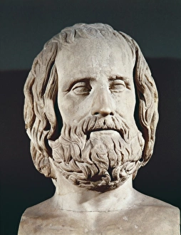 Bust of Euripides. 5th c. BC. Greek art. Sculpture Bust of Euripides. 5th c. BC. Greek art. Sculpture