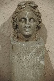 Tirana Gallery: Bust of Hermes. 3rd century BC. Sculpture from Gjyral (Elbas