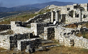 Byllis Archeological Site. Cathedral. IV century A.C. Republ Byllis Archeological Site. Cathedral. IV century A.C. Republ