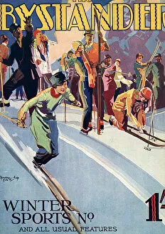 The Bystander front cover, Winter Sports number 1929