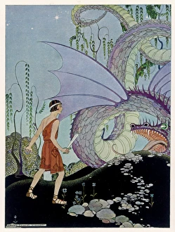 <b class=qtipBold><figcaption>Cadmus and the Dragon</figcaption></b><br>Cadmus confronts the dragon<br><em>© Mary Evans Picture Library</em> Cadmus and the Dragon