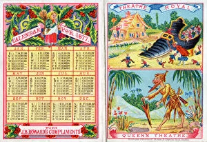 New items from The Michael Diamond Collection: Calendar for 1877, Theatre Royal and Queens Theatre, London