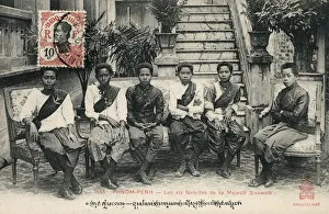 Cambodia - Phnom-Penh - The six favourites of King Sisowath Cambodia - Phnom-Penh - The six favourites of King Sisowath