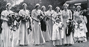 Cambridge-Abel Smith Balcombe wedding, 1931 - bridesmaids Cambridge-Abel Smith Balcombe wedding, 1931 - bridesmaids