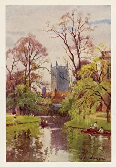 <b class=qtipBold><figcaption>Cambridge/Backs/St Johns</figcaption></b><br>Cambridge: the Backs, with the tower of St John's College in the distance<br><em>© Mary Evans Picture Library</em> Cambridge/Backs/St Johns