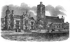 The Camden Town railway: Homerton parsonage and church, 1851 The Camden Town railway: Homerton parsonage and church, 1851