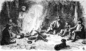 Camp Fire, Yellowstone National Park, 1883 Camp Fire, Yellowstone National Park, 1883
