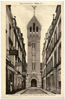 Campanile of St Michel Church, Paris, France Campanile of St Michel Church, Paris, France