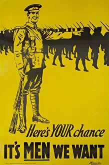 Join Gallery: Canadian poster, Its Men We Want, WW1