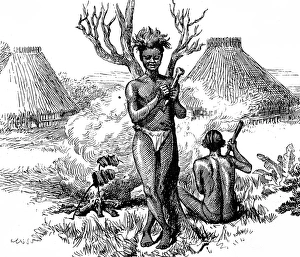 Cannibals cooking, Central Africa, 1888 Cannibals cooking, Central Africa, 1888