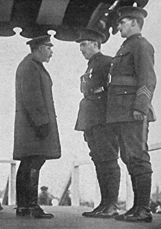 Captain Angus Buchanan receiving the VC and Military Medal Captain Angus Buchanan receiving the VC and Military Medal