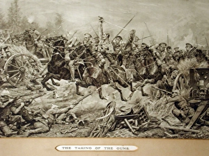 Captain Francis Grenfell retrieving the guns at Audregnies Captain Francis Grenfell retrieving the guns at Audregnies
