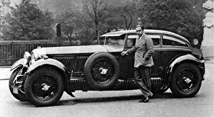 Railway Gallery: Captain Woolf Barnato with his Bentley