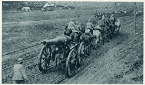 A captured gun being transported 1916 A captured gun being transported 1916