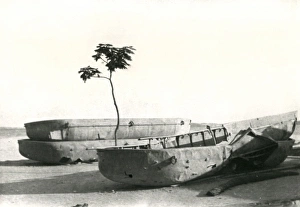 Captured Turkish pontoons, Ismailia, Egypt, WW1 Captured Turkish pontoons, Ismailia, Egypt, WW1