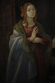 The Carafa Chapel. The Annunciation. Detail of the Virgin Ma The Carafa Chapel. The Annunciation. Detail of the Virgin Ma
