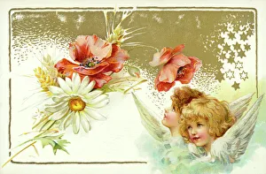 <b class=qtipBold><figcaption>Card with Cherubs</figcaption></b><br>Easter card with cherubs and flowers<br><em>© Mary Evans Picture Library</em> Card with Cherubs