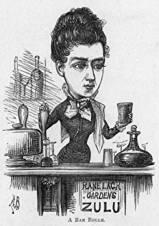Caricature of the actress Miss Clara Jecks Caricature of the actress Miss Clara Jecks