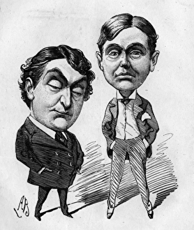 Caricature of David James and Thomas Thorne Caricature of David James and Thomas Thorne