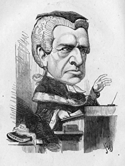 Caricature of Henry Hawkins, English judge Caricature of Henry Hawkins, English judge