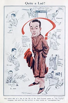 Caricature by Macmichael of Noel Coward, at that time causing a sensation with his play Caricature by Macmichael of Noel Coward, at that time causing a sensation with his play