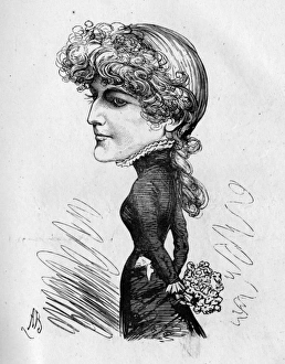 Caricature of Violet Cameron, English actress and singer Caricature of Violet Cameron, English actress and singer