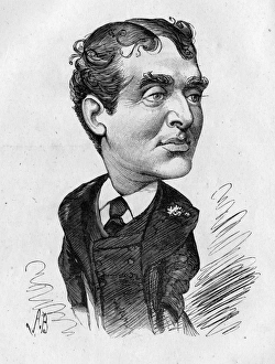 Caricature of William J Florence, actor and writer Caricature of William J Florence, actor and writer