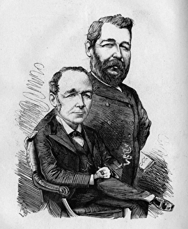 Caricature of The Two Willings, senior and junior Caricature of The Two Willings, senior and junior