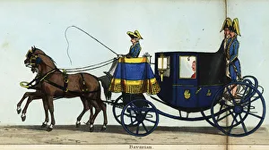 Carriage of the Bavarian minister, Baron Cetto, in Carriage of the Bavarian minister, Baron Cetto, in