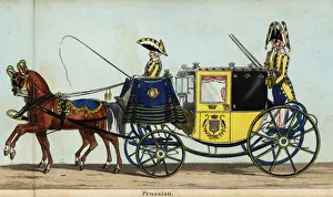 Carriage of the Prussian minister, Baron Bulow, in Carriage of the Prussian minister, Baron Bulow, in