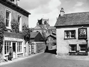 Cartmel Village Print, 1950s Black and White Photograph