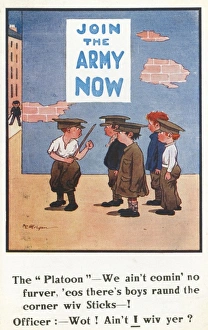 Platoon Gallery: Cartoon - Boys playing at soldiers
