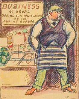 Cartoon, Business as Usual, by Rodo Pissarro, WW1 Cartoon, Business as Usual, by Rodo Pissarro, WW1