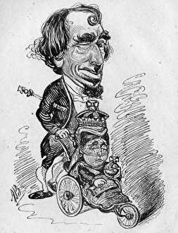 Cartoon, Disraeli and Queen Victoria Cartoon, Disraeli and Queen Victoria
