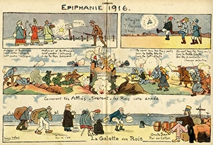 Cartoon, Epiphany 1916, WW1 Cartoon, Epiphany 1916, WW1