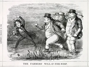 Cartoon, The Farmers Will-O-The-Wisp Cartoon, The Farmers Will-O-The-Wisp