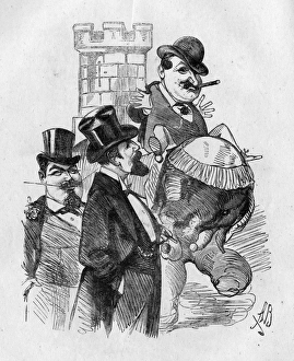 Cartoon, George Parkes, Elephant and Castle Theatre Cartoon, George Parkes, Elephant and Castle Theatre