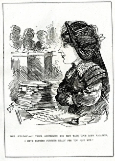 Cartoon, Georgina Weldon, classical singer Cartoon, Georgina Weldon, classical singer