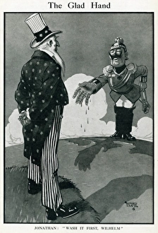 Louvain Gallery: Cartoon, The Glad Hand, WW1