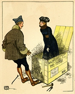 Cartoon, A great Christmas present, WW1 Cartoon, A great Christmas present, WW1